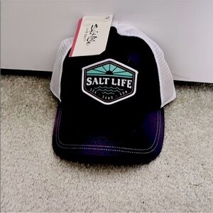 Salt Life Ebony and White Trucker Hat